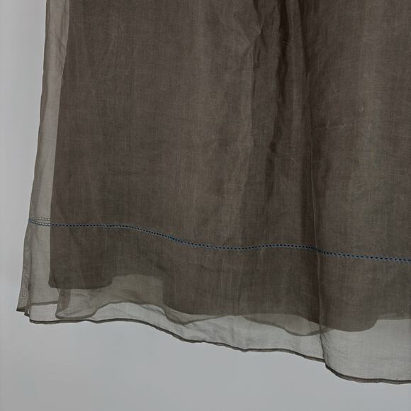 Banana Republic Silk Maxi Skirt 4 Brown Lined Quiet Luxury Old Money - Picture 3 of 16